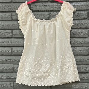 Vintage bohemian Cream Women's Top